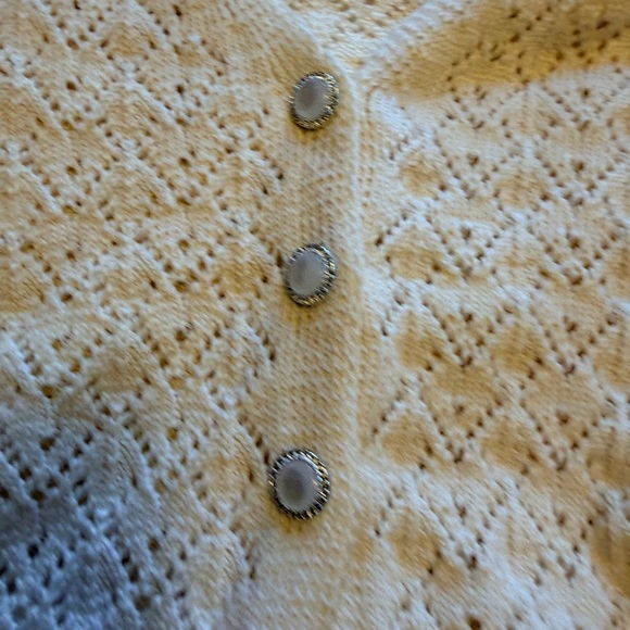 Cream Crochet Knit Cardigan & Skirt Set - Picture 5 of 10